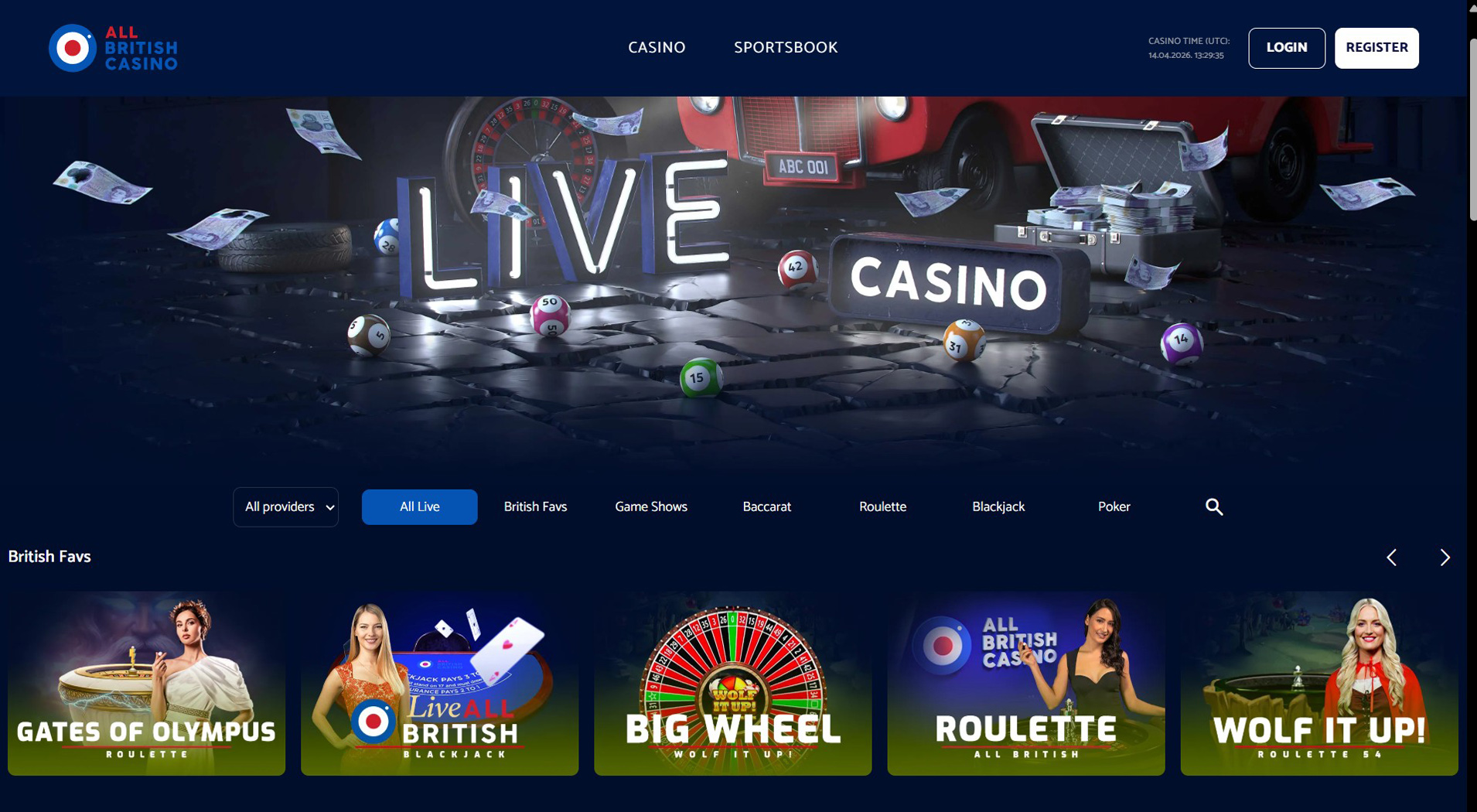 2. All British Casino - Fast ecoPayz Casino Access