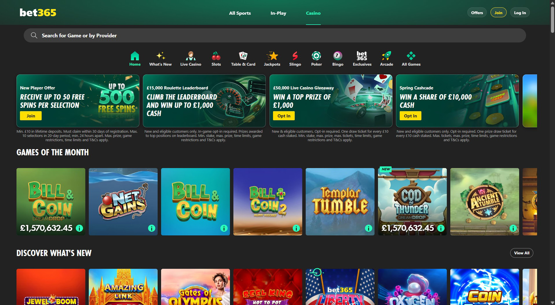 5. bet365 Casino - Mobile ecoPayz Casino Choice